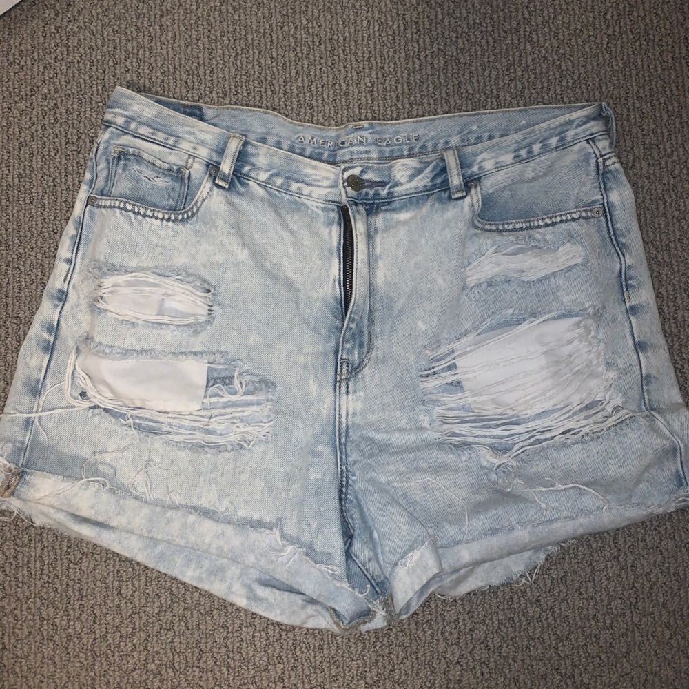 American Eagle Outfitters Light Blue High Waist Shorts